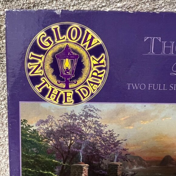 Kinkade Village Lighthouse Rock of Salvation Glow in Dark 2 x 500 Piece Puzzles - Picture 4 of 6